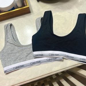 two calvin klein sports bras